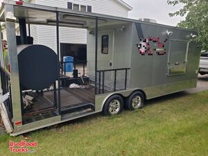 Nicely Equipped 2016 8.5' x 27' Freedom Barbecue Concession Trailer with Porch
