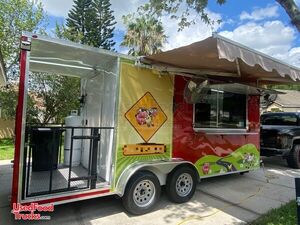 2022 8' x 18' Kitchen Food Concession Trailer with Porch and Pro-Fire Suppression