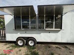 Loaded Like New 2022 - 8' x 32' Kitchen Food Trailer with Porch | Food Concession Trailer