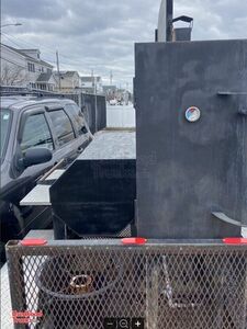 Preowned - 7' x 11.5' Open BBQ Smoker Trailer | Mobile BBQ Unit