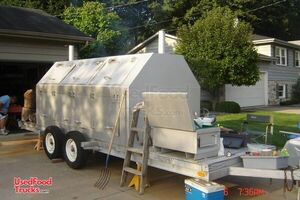 2011 - 15' Open BBQ Smoker on a 25' Tailgating Trailer / Mobile BBQ Unit
