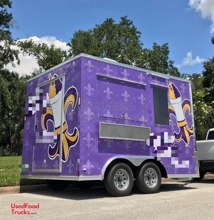 2018 - 8.5' x 12' Shaved Ice Concession Trailer- All NSF