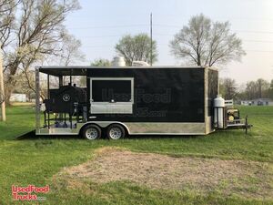 2018 8.5' x 20'  Barbecue Food Trailer with Porch | Concession Food Trailer