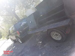 2019 Pull Behind Open BBQ Smoker Trailer/Used Mobile BBQ Pit w/ Fryer