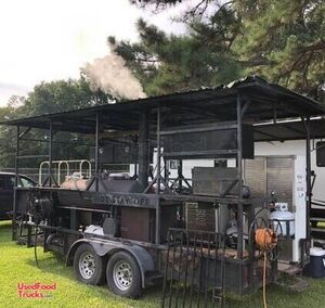 18' Barbecue Concession Trailer / Ready to Work Barbeque Pit
