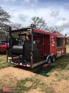 Gorgeous 2016 - 8' x 24' BBQ Concession Trailer with Porch / Used Barbecue Rig