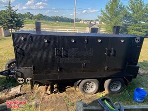Highly Capable 2019 - 6' x 10' 2 Reverse Flow Open BBQ Smoker Trailer