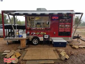 2016 Freedom EMPTY 7' x 18' Food Concession Trailer with 6' Porch