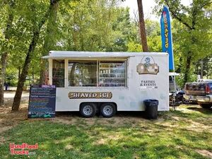 Turnkey 7' x 16' Wells Cargo Shaved Ice Concession Trailer / Snowball Stand