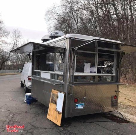 Turnkey 2004 7' x 12' All Stainless Steel Food / Pizza Concession Trailer