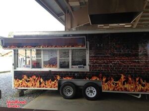 2000 - 28' Wells Cargo BBQ Concession Trailer with Southern Pride Smoker