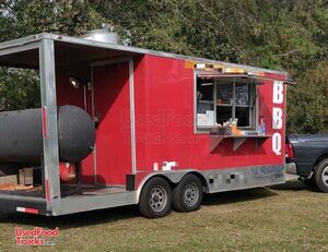 2018 Freedom 8.5' x 20' BBQ Concession Trailer | Mobile Barbecue Unit with Porch
