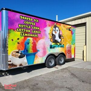 Turn Key 2022 -16' Diamond Cargo Shaved Ice and Coffee Concession Trailer