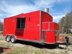 NEW 2020 8' x 18' Wood-Fired Pizza Trailer with Never Used 2021 Kitchen
