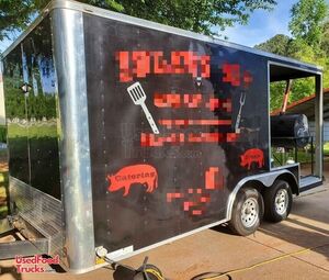 Lark 8' x 16' Barbecue Concession Trailer with Porch / Mobile BBQ Unit