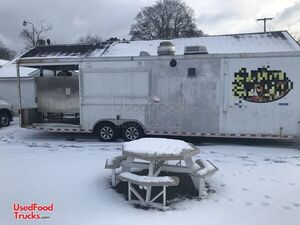 2008 Wells Cargo 8.5' x 32' Barbecue Concession Trailer with Porch