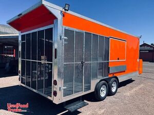 New- 2024 8' x 20' Kitchen Food Trailer with Enclosed Porch | Food Concession Trailer