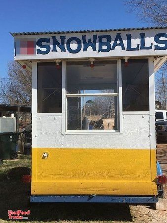 2014 7' x 15' Shaved Ice Concession Trailer / Used Snowball Concession Stand