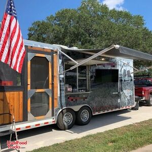 2018 World Wide 8'18" x 24'4" BBQ Concession Trailer with Enclosed Porch