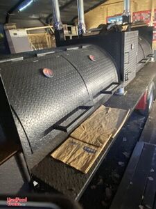 2020 Custom 20' Open BBQ Smoker Trailer with 2 - 38" x 5' Chambers