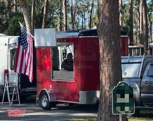 2021 - 6.5' x 8' Compact Hotdog Vending Trailer | Street Food Concession Trailer