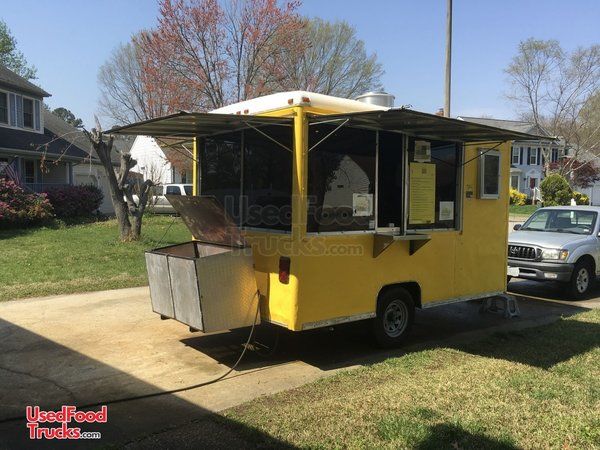 Fully Loaded 7' x 12' Wells Cargo Mobile Kitchen Food Concession Trailer.