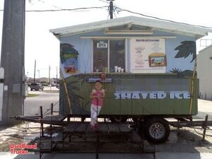 12' Shaved Ice Concession Stand with Transport Trailer