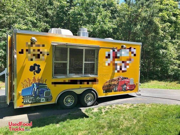 Loaded 2018 - 8.5' x 18' Mobile Kitchen Food Concession Trailer.