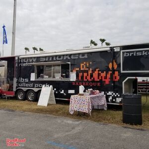 Fully-Loaded 2014 - 8.5' x 36' BBQ Food Trailer with Porch and Restroom
