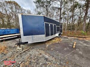 Ready-to-Outfit Spacious V-nose Empty Food Concession Trailer.