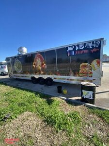 Like New - 2020 8' x 32' Kitchen Food Trailer with Fire Suppression System