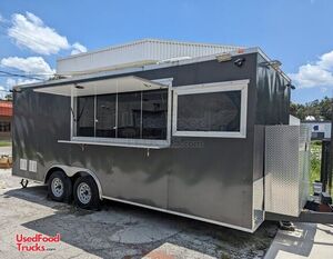 2021 Lightly Used 8.5' x 20' Commercial Mobile Kitchen Food Vending Trailer.