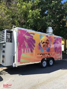 Lightly Used 2022 - 8' x 16' Mobile Kitchen Trailer / Pizza Concession Unit.