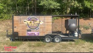 Self-Sufficient Barbecue Concession Trailer with Porch / Mobile BBQ Rig.