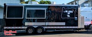 2021 8' x 18' Barbecue Kitchen Concession Trailer with Enclosed Porch + Pro Fire System