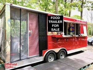 2018 - 7.5' x 25' BBQ Concession Trailer with Porch.