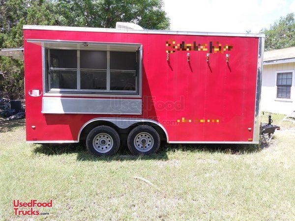 All Electric 2017 8' x 16' "Covered Wagon" Lightly Used Food Concession Trailer