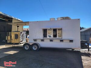 Used 2006 - 7' x 16' Barbecue Kitchen Concession Trailer with Porch.