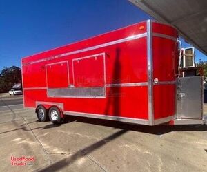 Barely Used 2021 Fully Enclosed 8.5' x 20' Kitchen Food Trailer.