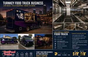 LOW MILES. 2014 25' Ford All-Purpose Food Truck with HCD Insignia + Pro Fire System