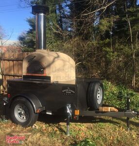 Lightly Used 2021 Wood-Fired Brick Pizza Oven Trailer.