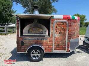 Like-New 2021 - 5' x 8' Cargo Mate Enclosed Wood Fired Pizza Trailer.