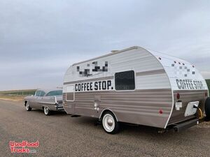 2019 Retro RV Conversion Coffee Trailer with Restroom and a 1957 Cadillac Deville