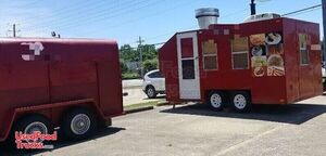 Used 18' Mobile Kitchen Food Trailer with 12' Storage Trailer.