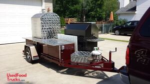 Custom Built - 2020 7' x 16' Open BBQ Smoker Trailer | Mobile BBQ Unit