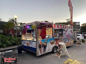 2020 - 24' Soft Serve Ice Cream, Waffle and Crepes Concession Trailer.