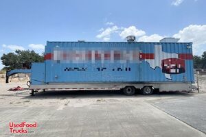 2013 - 8' x 32' Container Kitchen Food Concession Unit on a Gooseneck Trailer