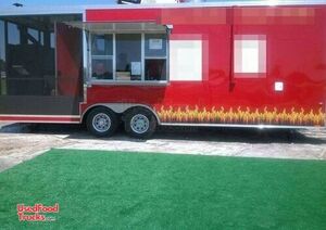 2014 - 8.6' x 24' BBQ Concession Trailer With Porch.