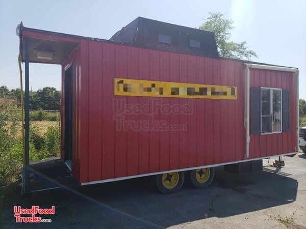 2010 Red Food Caboose All-Purpose Food Concession Trailer / Mobile Kitchen Unit
