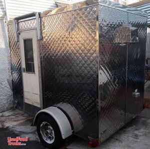 Used Mobile Kitchen / All Stainless Steel Food Concession Trailer.